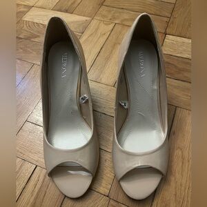 Nude wedges. Never been worn